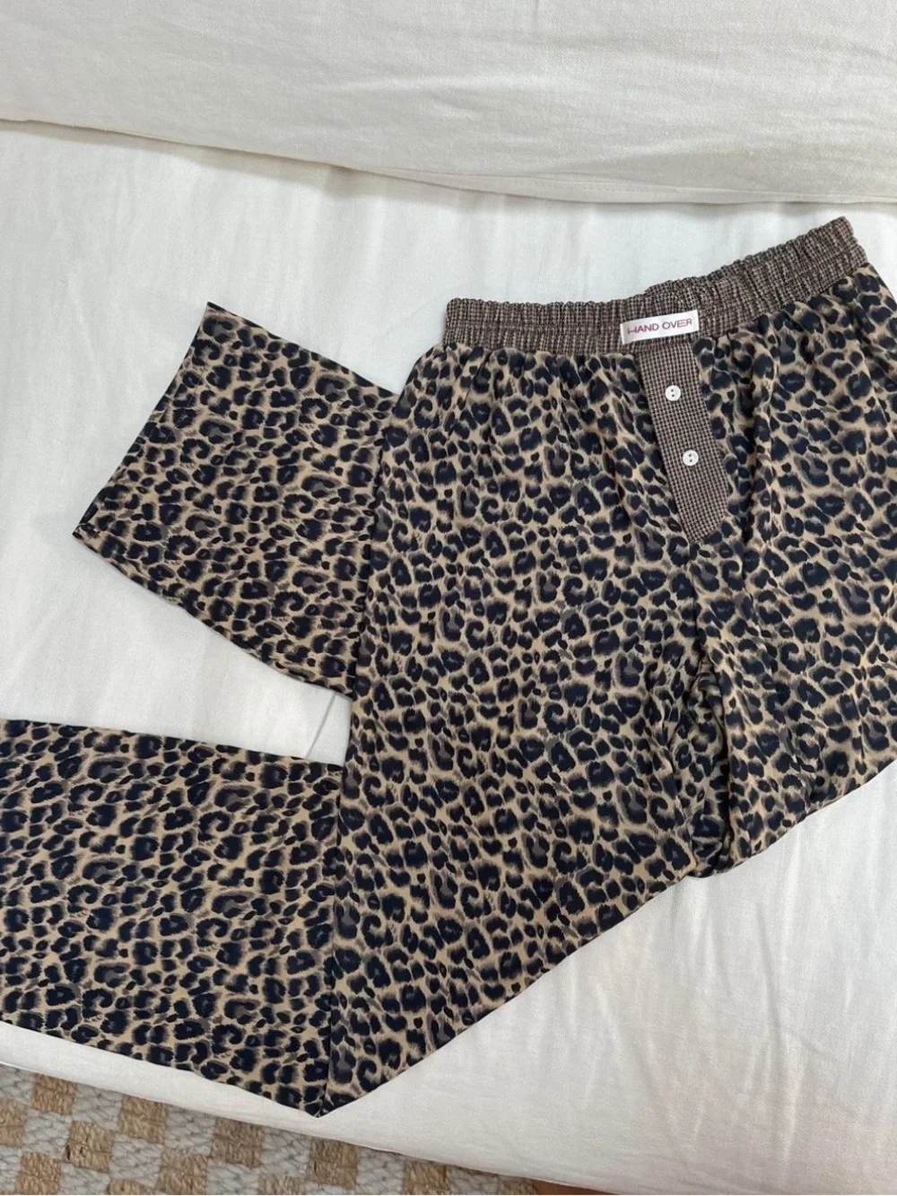 Leopard Print Men’s Flat-Front Shorts — Brown Animal Print